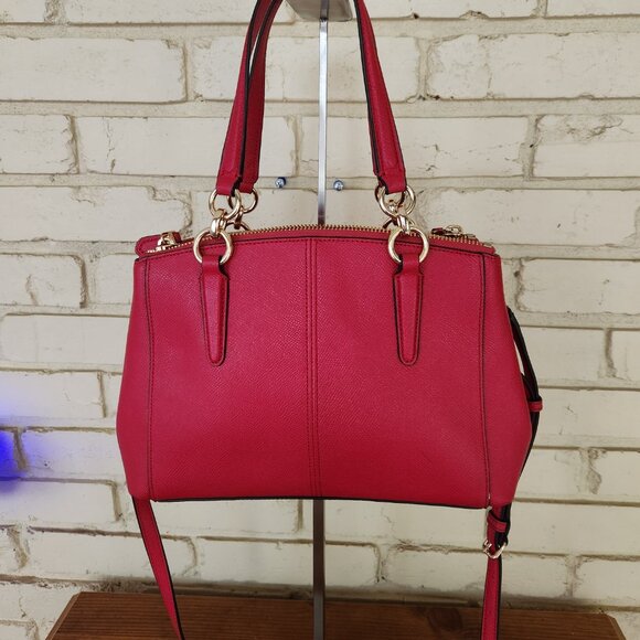 Nwot Coach Christie Red Leather Shoulder Bag/Crossbody Purse - Picture 4 of 15